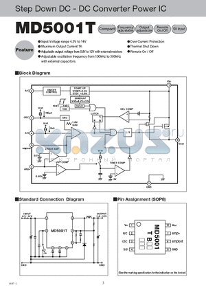 MD5001T datasheet - Step Down DC - DC Converter Power IC