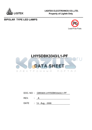 LHYSDBK3343-L1-PF datasheet - BIPOLAR TYPE LED LAMPS