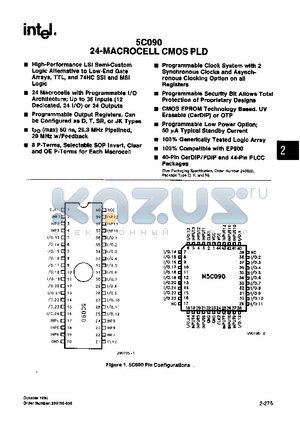 N5C090-50 datasheet - 24 MACROCELL CMOS PLD