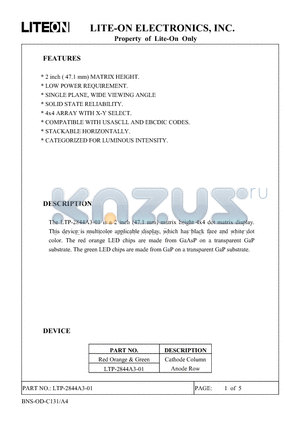 LTP-2844A3-01 datasheet - Property of Lite-On Only