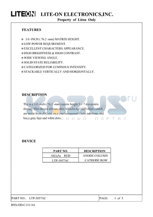 LTP-3057AC datasheet - Property of Lite-On Only