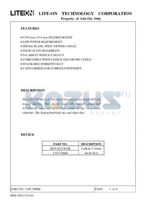 LTP-7388M datasheet - Property of Lite-On Only