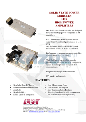 K1414-35S-M datasheet - SOLID STATE HIGH POWER AMPLIFIER MODULES