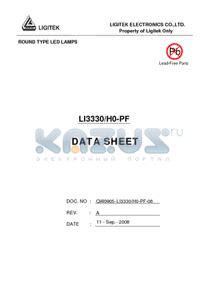 LI3330-H0-PF datasheet - ROUND TYPE LED LAMPS