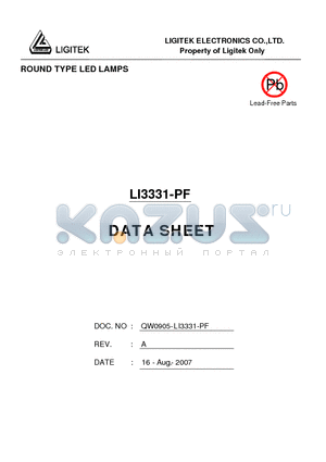 LI3331-PF datasheet - ROUND TYPE LED LAMPS