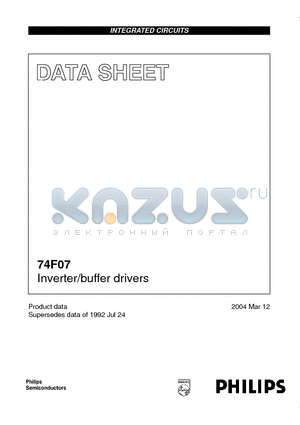 N74F07D datasheet - Inverter/buffer drivers