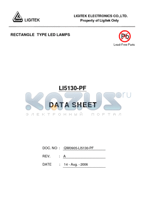 LI5130-PF datasheet - RECTANGLE TYPE LED LAMPS