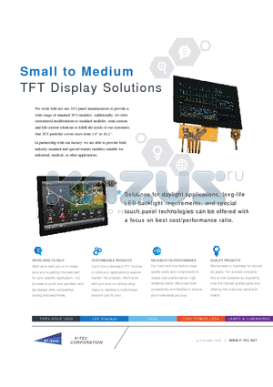 PTFT322403-7UFLWF datasheet - TFT Display Solutions