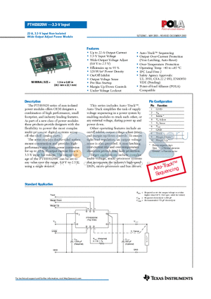 PTH03020WAS datasheet - 22-A, 3.3-V Input Non-Isolated Wide-Output Adjust Power Module
