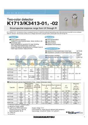 K1713-01 datasheet - Two-color detector