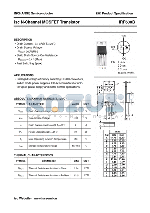 IRF630B datasheet - isc N-Channel MOSFET Transistor