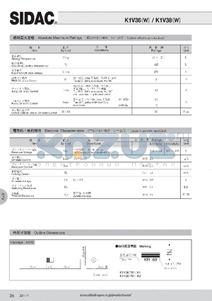 K1V36_10 datasheet - SIDAC