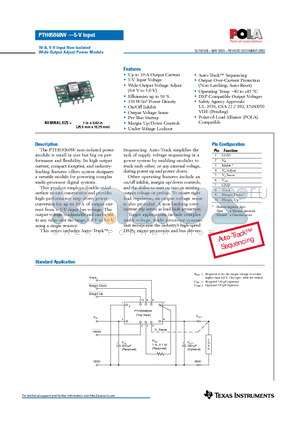 PTH05060W datasheet - 10-A, 5-V Input Non-Isolated Wide-Output Adjust Power Module