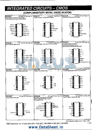 NTE4026B datasheet - COMPLEMENTARY METAL OXIDE SILICON