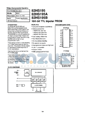 N82HS195BA datasheet - PHILIPS COMPONENTS-SIGNETICS