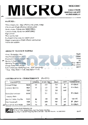 MOG1288A datasheet - THREE COLOR EMITTED LED DOT MATRIX DISPLAY