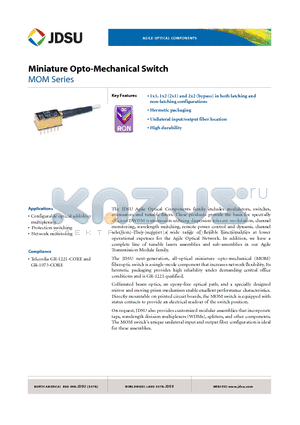 MOM-0011L435 datasheet - Miniature Opto-Mechanical Switch