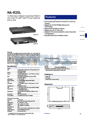 NA-820L datasheet - High performance and cost-effective solution