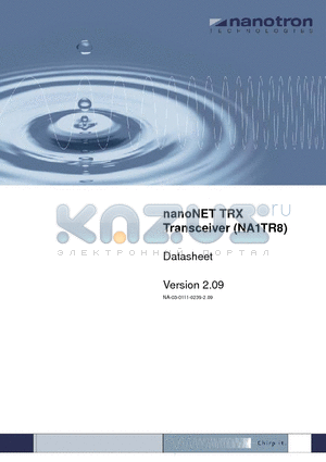 NA0108B datasheet - nanoNET TRX Transceiver