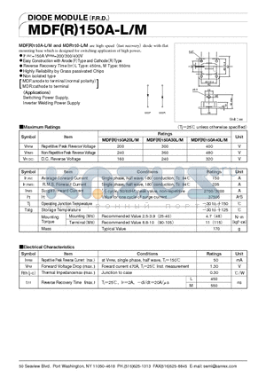 MDF150A-M datasheet - DIODE MODULEF.R.D.