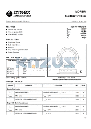 MDFB5125 datasheet - Fast Recovery Diode
