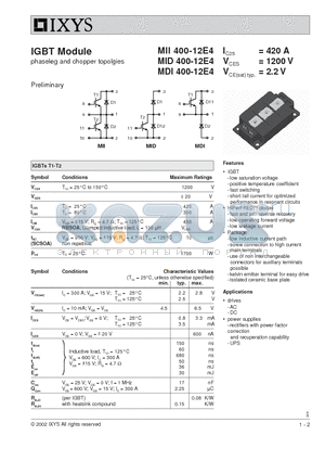 MDI400-12E4 datasheet - IGBT Module