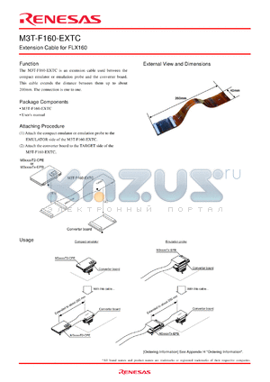 M3T-F160-EXTC datasheet - Extension Cable for FLX160