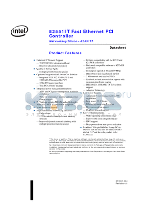 LU82551IT datasheet - Fast Ethernet PCI Controller