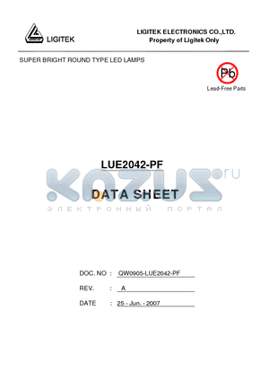 LUE2042-PF datasheet - SUPER BRIGHT ROUND TYPE LED LAMPS