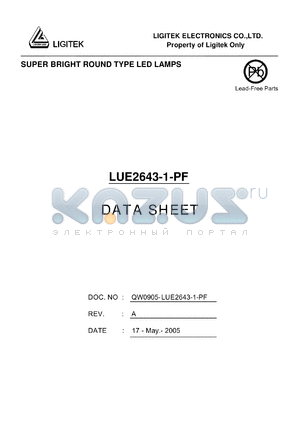LUE2643-1-PF datasheet - SUPER BRIGHT ROUND TYPE LED LAMPS