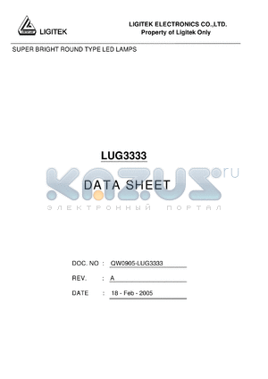 LUG3333 datasheet - SUPER BRIGHT ROUND TYPE LED LAMPS