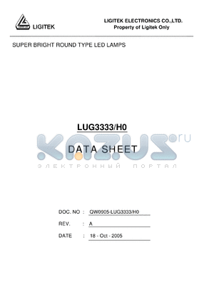 LUG3333-H0 datasheet - SUPER BRIGHT ROUND TYPE LED LAMPS