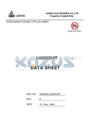 LUG3333-PF datasheet - SUPER BRIGHT ROUND TYPE LED LAMPS