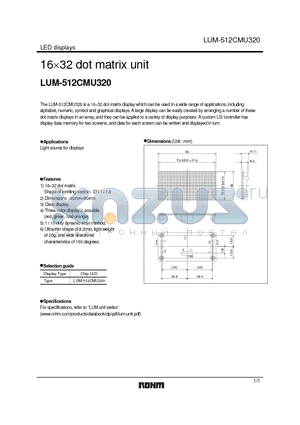 LUM-512CMU320_08 datasheet - 16 x 32 dot matrix unit
