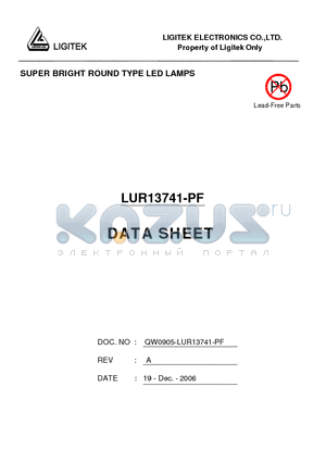 LUR13741-PF datasheet - SUPER BRIGHT ROUND TYPE LED LAMPS