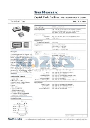 NTH030A3 datasheet - Crystal Clock Oscillator