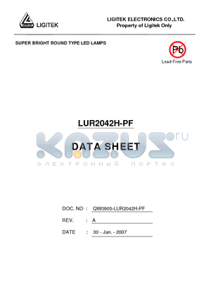 LUR2042H-PF datasheet - SUPER BRIGHT ROUND TYPE LED LAMPS