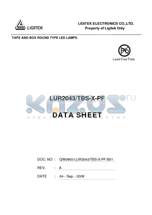 LUR2043/TBS-X-PF datasheet - TAPE AND BOX ROUND TYPE LED LAMPS