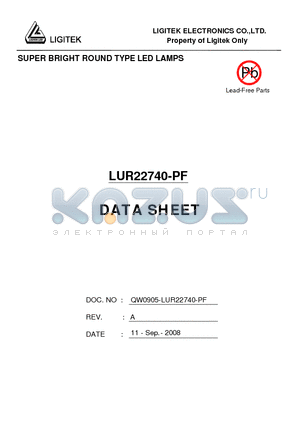 LUR22740-PF datasheet - SUPER BRIGHT ROUND TYPE LED LAMPS