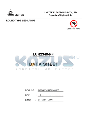 LUR2340-PF datasheet - ROUND TYPE LED LAMPS