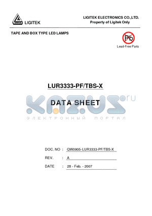 LUR3333-PF-TBS-X datasheet - TAPE AND BOX TYPE LED LAMPS