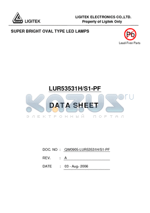 LUR53531H-S1-PF datasheet - SUPER BRIGHT OVAL TYPE LED LAMPS