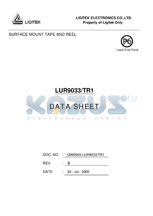 LUR9033/TR1 datasheet - SURFACE MOUNT TAPE AND REEL