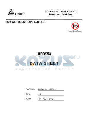 LUR9S53 datasheet - SURFACE MOUNT TAPE AND REEL