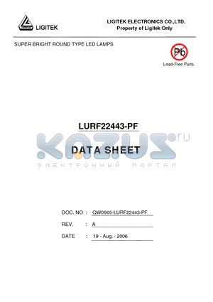 LURF22443-PF datasheet - SUPER BRIGHT ROUND TYPE LED LAMPS