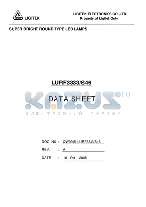 LURF3333-S46 datasheet - SUPER BRIGHT ROUND TYPE LED LAMPS