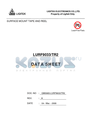 LURF9033-TR2 datasheet - SURFACE MOUNT TAPE AND REEL