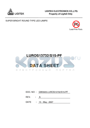 LUROS13732-S15-PF datasheet - SUPER BRIGHT ROUND TYPE LED LAMPS