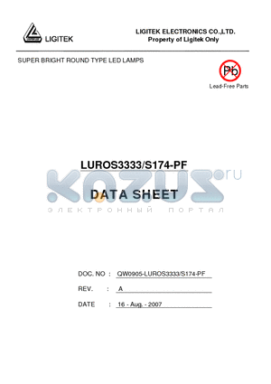 LUROS3333-S174-PF datasheet - SUPER BRIGHT ROUND TYPE LED LAMPS