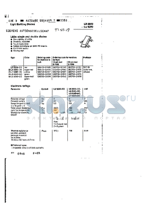 LUS250-DO datasheet - LIGHT EMITTING DIODES